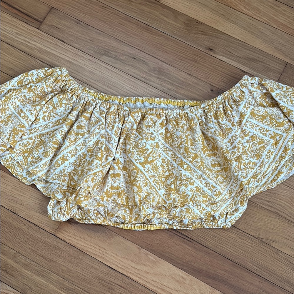 Altar'd State Yellow and White Top